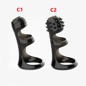 Novos Estilos dos homens Anti-Resisting Lock Fine Cock Ring Sex Toys Para Marido E Esposa Vibrating Extensão Penis Sleeve - Product Image 3