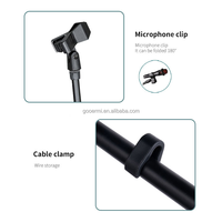 Support de microphone multifonction MS-014-103 avec support pour téléphone pour l'enregistrement de podcasts et de spectacles en direct