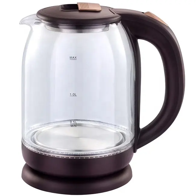إبريق شاي زجاجي 8 لتر غلاية كهربائية بالماء 1.2 درجة دوران الأجهزة المنزلية
