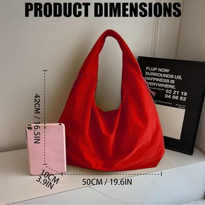 <span class=keywords><strong>Sac</strong></span> fourre-tout solide en nylon <span class=keywords><strong>sac</strong></span> <span class=keywords><strong>à</strong></span> <span class=keywords><strong>main</strong></span> plissé grands sacs Hobo <span class=keywords><strong>pour</strong></span> femmes <span class=keywords><strong>sac</strong></span> <span class=keywords><strong>à</strong></span> bandoulière multipoches croissant - Product Image 5