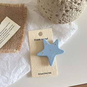 Barrette à cheveux vintage coréenne Y2K avec étoile colorée et strass, décorations pour filles - Product Image 2