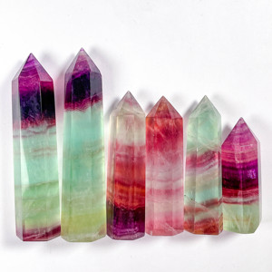 Bán Buôn Lớn Pha Lê Tháp Điểm Cầu Vồng fluorite Pha Lê Tháp Đánh Bóng <span class=keywords><strong>Obelisk</strong></span> Phong Thủy Trang Trí Nội Thất - Product Image 2