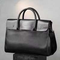 Porte-documents de haute qualité pour hommes, sacoche pour ordinateur portable en cuir PU de designer avec bandoulière pour le travail de bureau, commande en gros