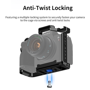 Jaula de cámara de aluminio CNC para <span class=keywords><strong>Sony</strong></span> <span class=keywords><strong>A7</strong></span> IV/<span class=keywords><strong>A7</strong></span> III/<span class=keywords><strong>A7</strong></span> <span class=keywords><strong>II</strong></span>/A7R III/A7R <span class=keywords><strong>II</strong></span>/A7R V Marco de extensión de cámara Plataforma de vídeo de zapata fría - Product Image 2