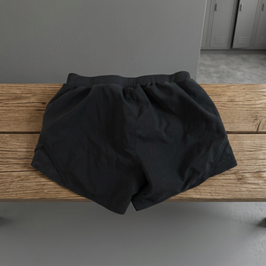 Pantalones Cortos Casuales Negros para Niños Pequeños, Mezcla de Lino y Algodón, Transpirables, Cintura Elástica, Tejido, Corte Holgado, Color Sólido, Talla Mediana, para Verano - Product Image 2