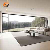 Ventanas de Casa negras de alta calidad sinceras doradas Ventana abatible de vidrio de aluminio