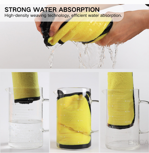 Ücretsiz örnek popüler hızlı kuru mikrofiber araç kurutma havlusu otomatik detaylandırma Rag süper emici temizlik bezi - Product Image 5