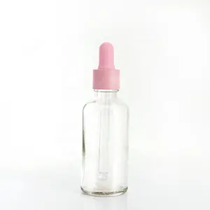 Kangyihong bomba de vidro 100ml, frasco de óleo essencial transparente, pequeno, rosa, vazio, novo estilo, frasco de vidro, 3oz