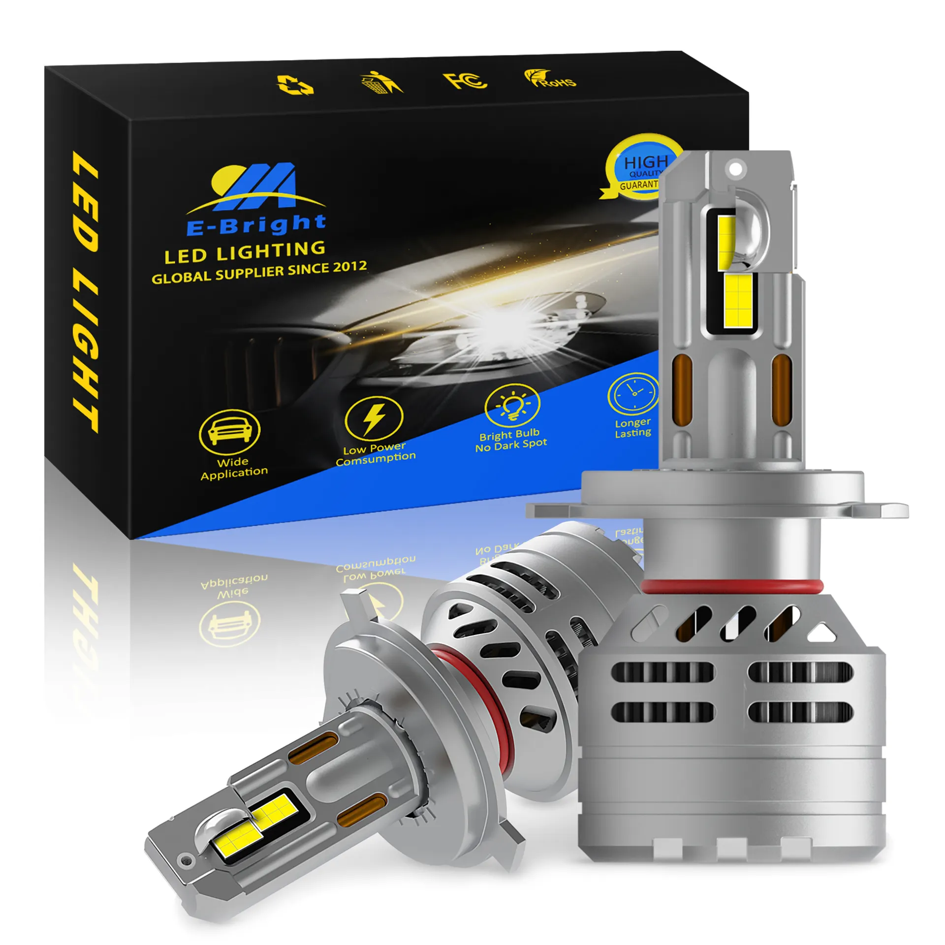 Süper parlak 50000lm 300W PRO araba ampülleri H1 H3 H4 H7 H11 H13 yüksek performans LED farlar 9004 9005 9006 9007 oto kiti