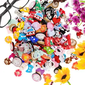 Best Sale Cartoon Mix Animal Shape Focal silicone teething beads For Pens Making Bracelet Keychin Jewelry