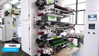 Machine d'impression flexographique automatique à servomoteur multicolore haute vitesse sans arbre de type empilable pour tapis de pique-nique extérieurs non tissés