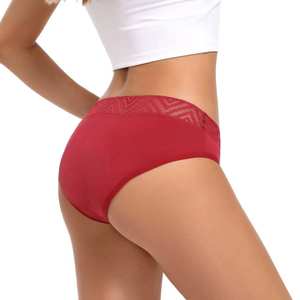 4 Layer Absorption Layer Underwear Linger for Woman Cotton Menstrual Underwear <b>Period</b> Panties Sanitary <b>Period</b> Panties - Product Image 2