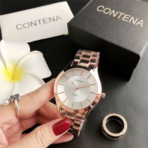 Relojes de moda de lujo populares para parejas, relojes elegantes de alta calidad personalizados de fábrica, relojes de acero inoxidable plateados para mujer - Product Image 2