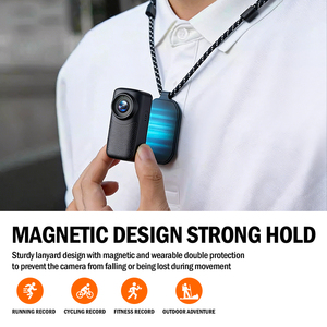 Caméra d'action 4K WiFi avec stabilisation d'image, caméra corporelle WiFi avec objectif grand angle et support de poitrine pour vlogging et casque de moto - Product Image 3