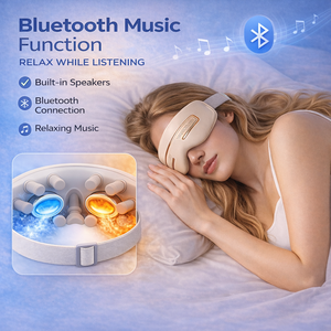 Massaggiatore Oculare Caldo/Freddo con Raffreddamento e Riscaldamento a Semiconduttore, 12 Testine Massaggianti, Musica Bluetooth, Guida Vocale, Dispositivo Ricaricabile per la Cura degli <span class=keywords><strong>Occhi</strong></span> - Product Image 2
