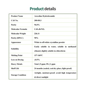 Estratto di Noce di Betel di Alta Qualità, Arecolina Pura, Estratto di Noce di <span class=keywords><strong>Areca</strong></span>, Polvere di Arecolina Idrobromuro - Product Image 4