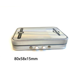 Caja de lata pequeña rectangular de lujo de alta calidad personalizada al por mayor, caja de lata metálica con bisagra resistente a niños y ventana - Product Image 2