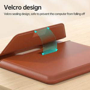 Maletín portátil con asa de negocios de 13-14 ", funda plegable de cuero PU para ordenador portátil, para MacBook Air 13,3 Pro 14 - Product Image 6