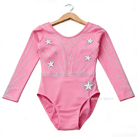 Justaucorps de gymnastique personnalisé avec strass pour filles - Tenue de danse sans manches en maille et spandex pour la danse de cheerleading et la compétition