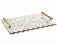 Planche à challah personnalisée en lucite, planche à challah classique en acrylique ondulé avec poignées modernes en acier inoxydable doré ou argenté