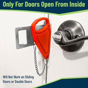 Upgraded Portable <b>Door</b> <b>Lock</b> Home Security <b>Door</b> <b>Lock</b> <b>Travel</b> Portable <b>Door</b> Stop Alarm or Traveling Hotel Home Apartment - Product Image 2