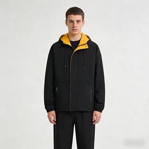 Jaket Bomber Unisex Ukuran Besar |   Desain Kasual Berkerudung Tahan Angin untuk Musim Gugur |   Kain Worsted dengan Penutup Ritsleting Gaya Bisbol Klasik - Product Image 3