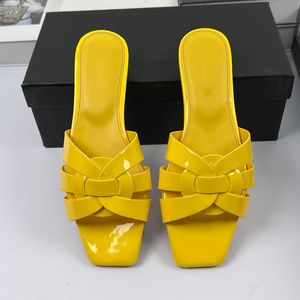 Mules Planos de Moda para Mujer, de Cuero Genuino, con Tira Tejida, Punta Abierta, Cómodos, Impermeables, Transpirables, para Uso Diario de Verano, de Diseñador - Product Image 2