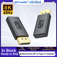 Adaptateur ULT-unite bidirectionnel DP vers Type C 8K 60Hz 4K 240Hz avec puce intelligente pour connecter l'hôte au moniteur