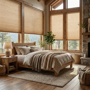 ستائر فينيسية من الألومنيوم، ستائر خلوية ذكية أوتوماتيكية عمودية للنوافذ، ستائر نهارية وليلية مزدوجة من قماش مقاوم للماء - Product Image 1