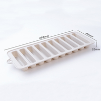 Molde de silicona de 10 cavidades para palitos de hielo largos, bandeja reutilizable para cubitos de hielo en tiras para bebidas, chocolate y comida para bebés