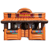 Tente d'arrière-cour Maison Beach Party Blow up PVC Pub gonflable Wild West Saloon Bar Tente pour enfants et adultes