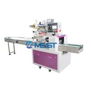 Automatic biscuit flow wrapping pillow type Small Bread Cake Biscuit Cookies Food packing machine for small business