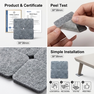 Self-Stick <strong>Rubber</strong> <strong>Feet</strong> Adhesive Bumpers for <strong>Electronics</strong> Speakers Laptops Appliances Furniture - Product Image 4