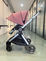 Poussette bébé pliable légère de haute qualité à 4 roues avec berceau, cadre en alliage d'aluminium, capacité de charge de 15 kg, Baypie BP168