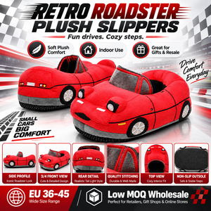 Chaussons en peluche rétro JDM Racing Car unisexes, chauds pour l'intérieur, avec phares rétractables, cadeau d'hiver original pour les amateurs de voitures - Product Image 6
