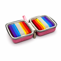 Ensemble de bandes de résistance colorées avec étui de rangement en EVA, boîte à double compartiment zippée, bandes élastiques pour la rééducation, exercices et physiothérapie