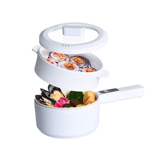 Sartén antiadherente eléctrica <span class=keywords><strong>de</strong></span> cerámica para estudiantes, sartén eléctrica <span class=keywords><strong>de</strong></span> una o doble capa con logotipo personalizado - Product Image 1