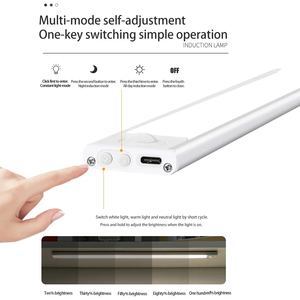 Motion Sensor <b>Light</b> Wireless LED Night <b>Light</b> Type Rechargeable <b>Light</b> Cabinet Wardrobe Lamp Staircase Backlight for Kitchen LED - Product Image 4