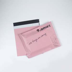 Bolsas de Polietileno Personalizadas con Logotipo, Color Rosa, Beige y Negro, al por Mayor, Impermeables, Biodegradables, para Envíos por Correo - Product Image 1