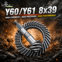 Kit de différentiel robuste pour Nissan Patrol Y60 Y61, H233B, avec pignon et couronne 4.88, pour pneus de 35 et 37 pouces, conçu pour une faible vitesse de marche arrière
