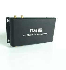 Hd dvb-t2車h.265高速モバイルカーデジタルテレビ受信機4チューナーカーセットドイツ用トップボックス