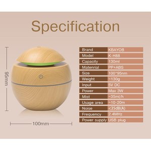 130Ml Mini Air <strong>Diffuser</strong> <strong>Mushroom</strong> Wood Grain Humidifier Perfume <strong>Diffuser</strong> Portable Electric Fragrance Essential Oil Aroma <strong>Diffuser</strong> - Product Image 6