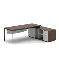 Poste de travail de direction moderne en bois de luxe pour bureau de PDG