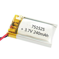2/5/10/20 Buah Baterai Lithium Polymer Ion 3.7V 240MAh 2.0Mm Baterai Konektor JST Ukuran 7.5Mm * 15Mm * 25Mm
