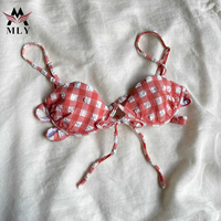 Micro bikini personnalisé mignon 2025 pour femmes, maillot de bain deux pièces imprimé, string de plage, bandage, maillot de bain pour femmes