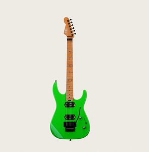 Guitarra eléctrica Heavy Rock con cuerpo de álamo macizo, mástil de arce tostado, trémolo Floyd Rose y pastillas cerámicas SBS Coil Tap - Product Image 1
