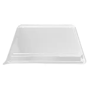 Bandeja de plástico rectangular desechable para embalaje de Sushi, contenedor de Sushi para mascotas con tapa