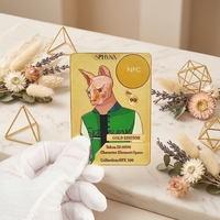 Cartes de visite professionnelles en métal NFC en acier inoxydable plaqué or sur mesure de luxe pour le réseautage numérique des contacts professionnels, cadeaux VIP de marque