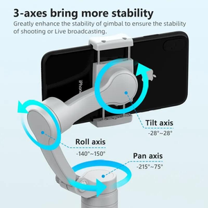 Estabilizador de Gimbal Plegable de 3 Ejes <span class=keywords><strong>para</strong></span> Teléfono, Portátil, de Alta Calidad, Antivibración, <span class=keywords><strong>para</strong></span> Vlogging, Mini <span class=keywords><strong>Palo</strong></span> <span class=keywords><strong>Selfie</strong></span> - Product Image 3