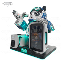 Cute Face VR Panda Trooper Shooting Simulator Juguete de metal para exteriores para guardería Operado con monedas para uso en centros comerciales y parques de atracciones